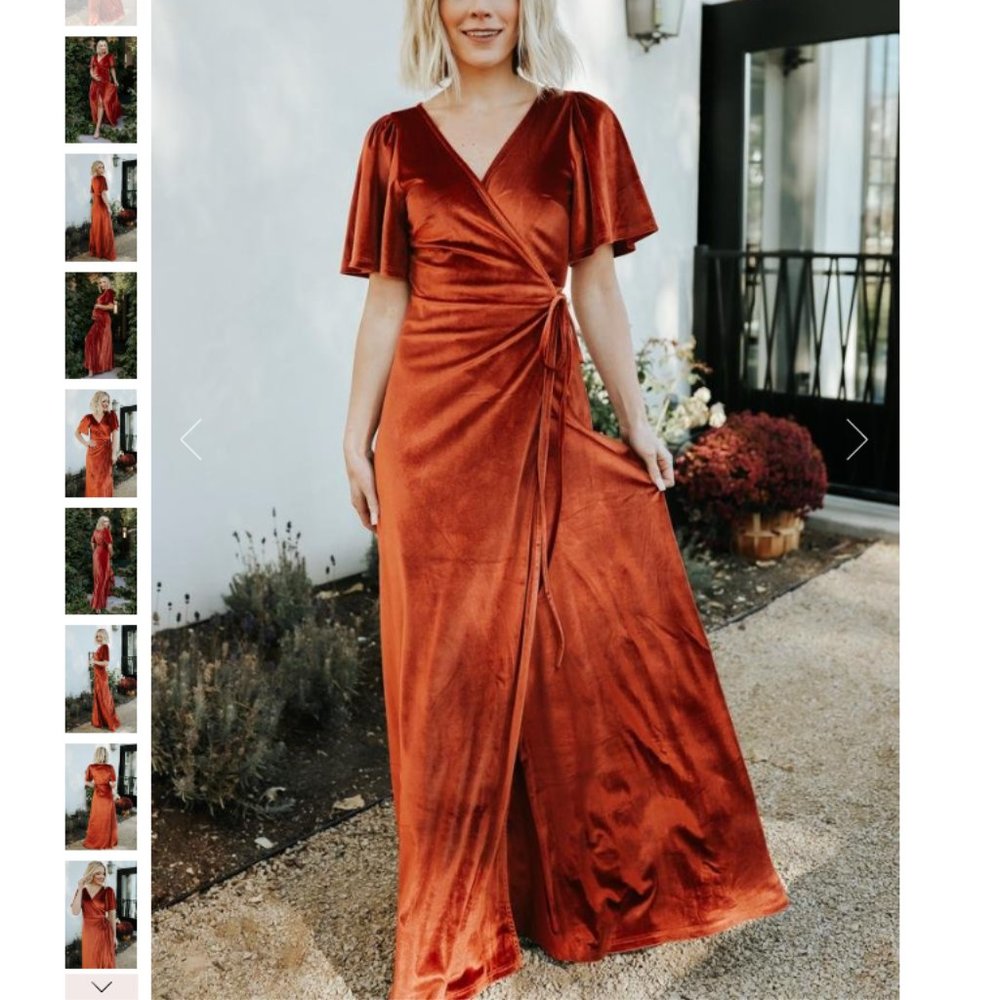 Baltic Born Meghan Velvet Wrap Maxi Dress